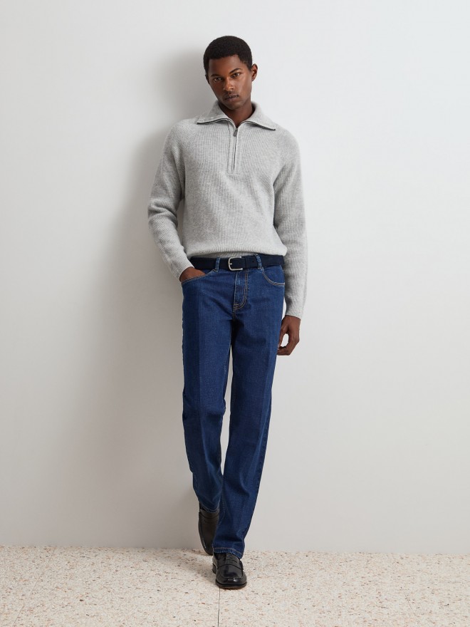 Regular fit denim pants
