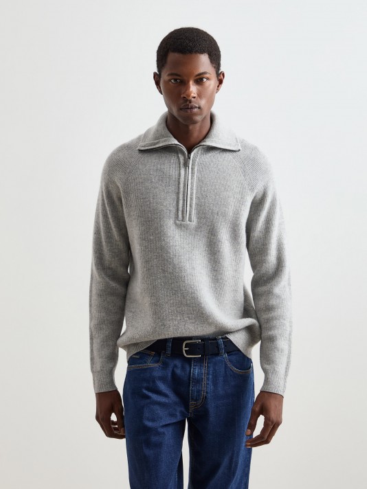 Sweater with placket