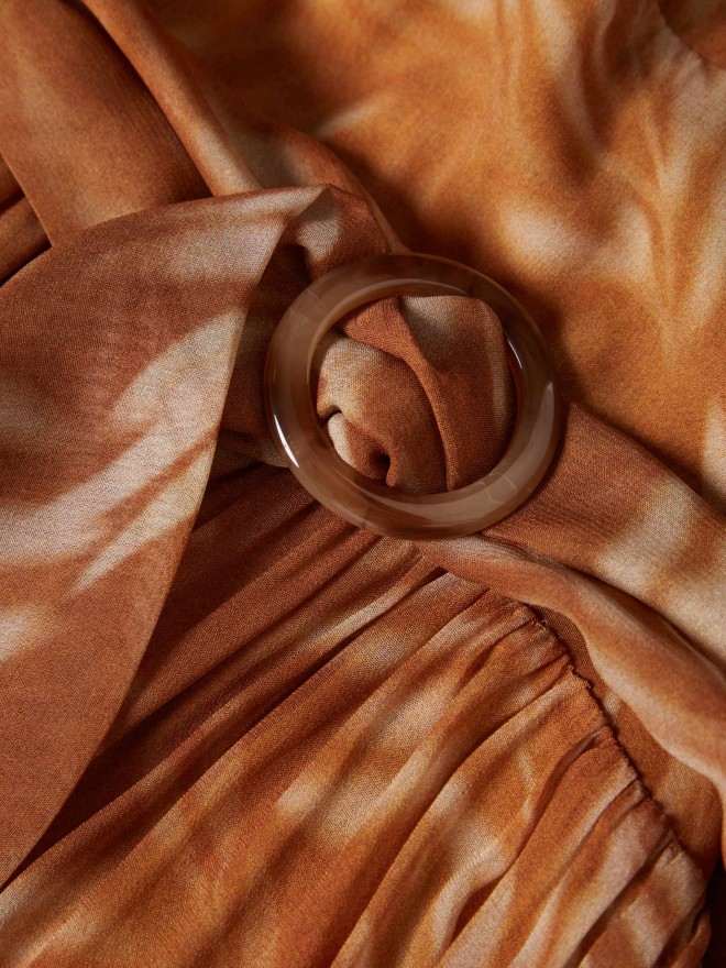vestido midi estampado
