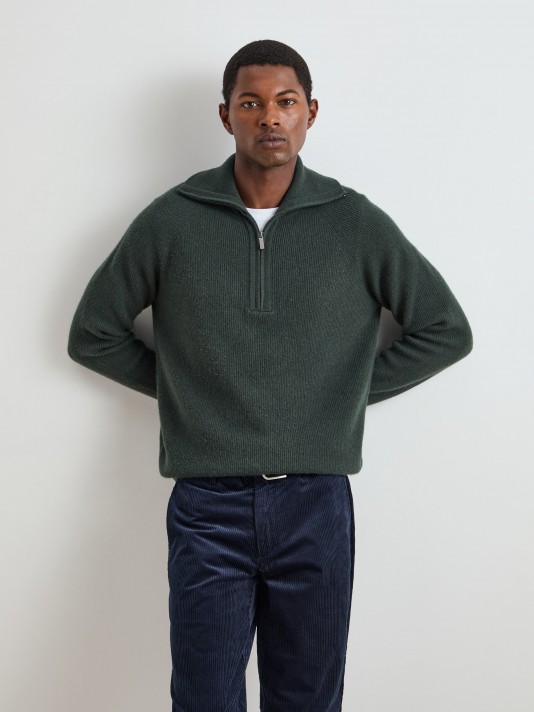 Sweater with placket