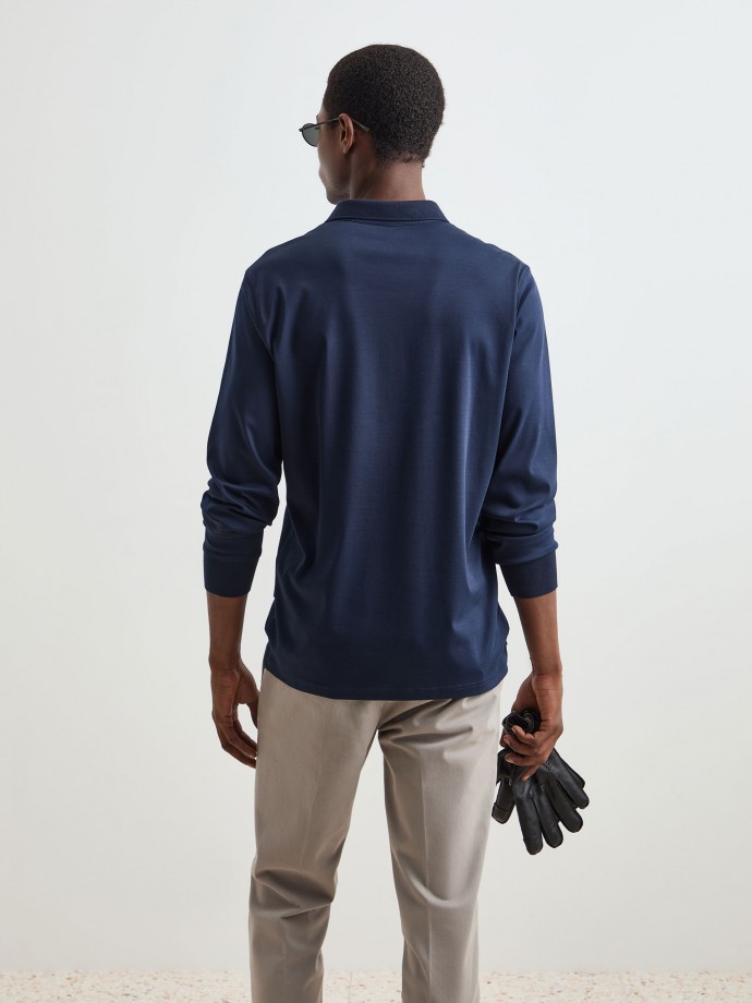 Long sleeve polo shirt