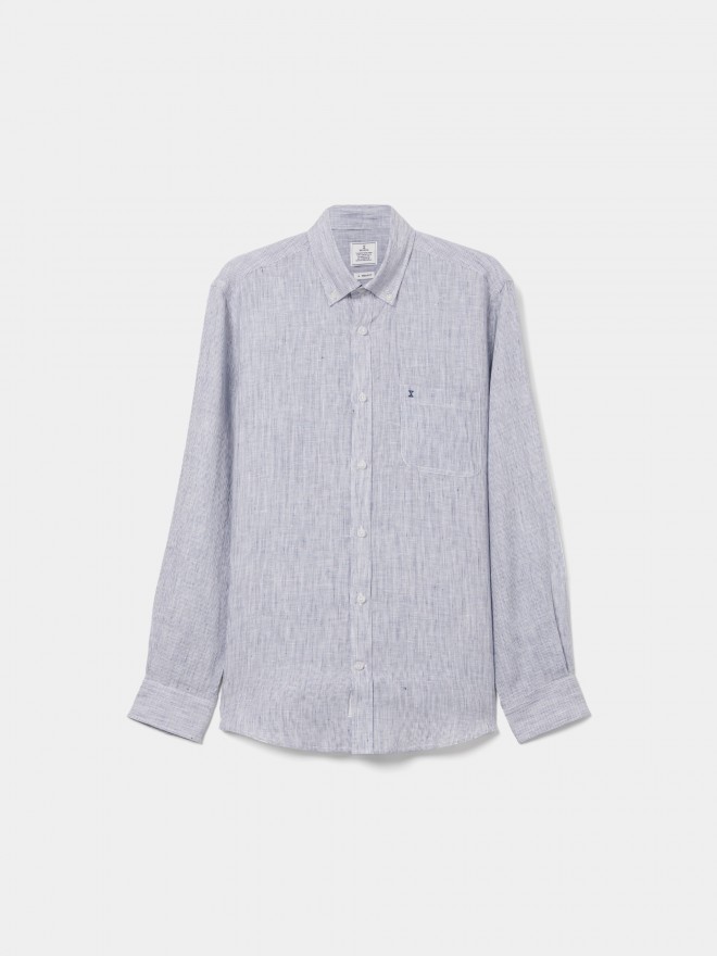 Regular fit linen shirt