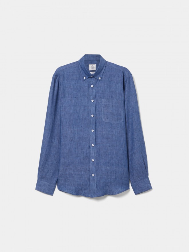 Camisa regular fit em linho Camisa regular fit em linho
