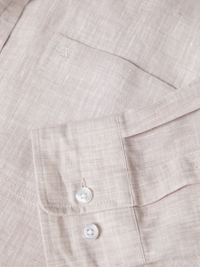 Camisa de lino de corte regular