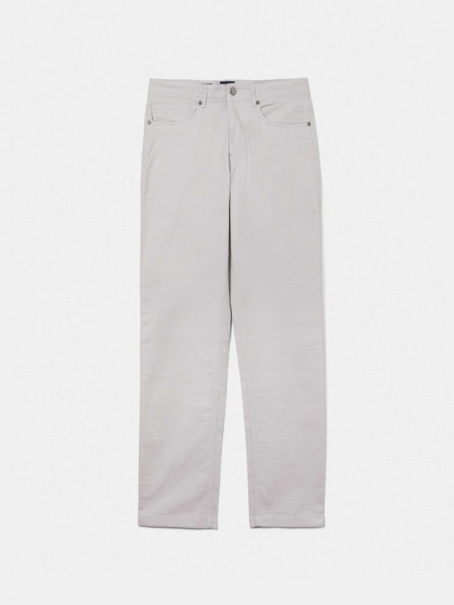 Pantalones de algodón de corte regular Pantalones de algodón de corte regular
