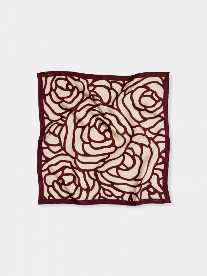 Printed silk scarf
