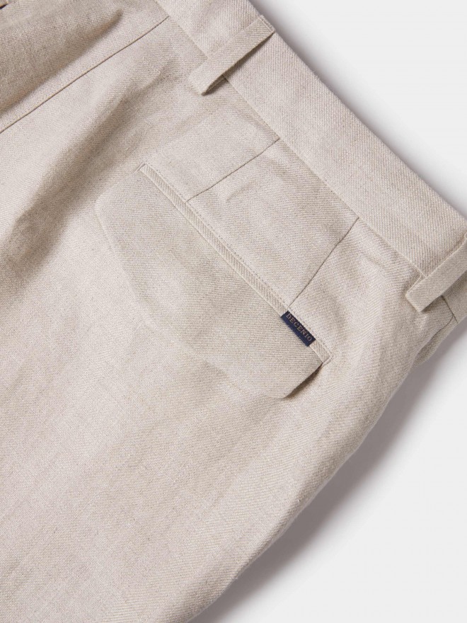 Slim fit trousers in linen and cotton Slim fit trousers in linen and cotton