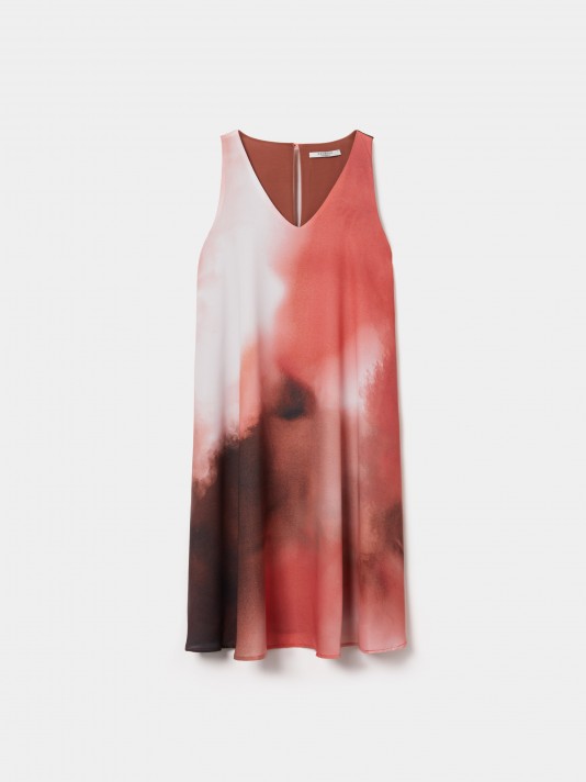 Vestido curto estampado