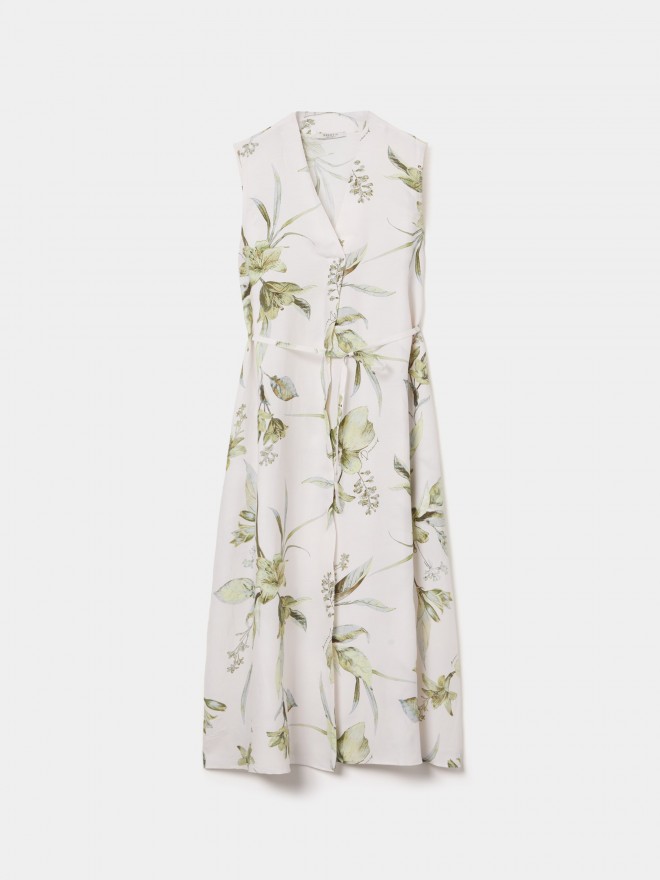 Vestido midi com estampado Vestido midi com estampado
