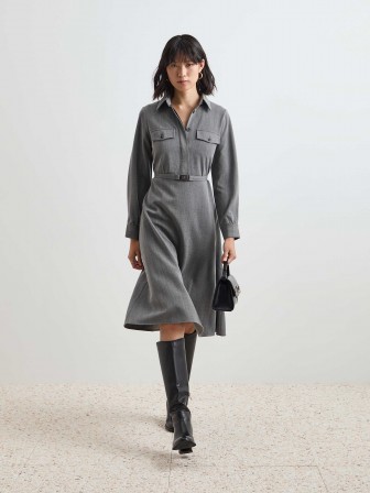 Long dress with adjustable belt Long dress with adjustable belt