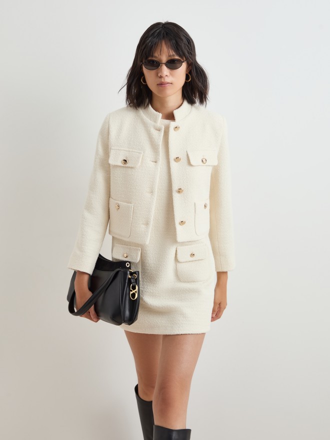 Casaco tweed curto