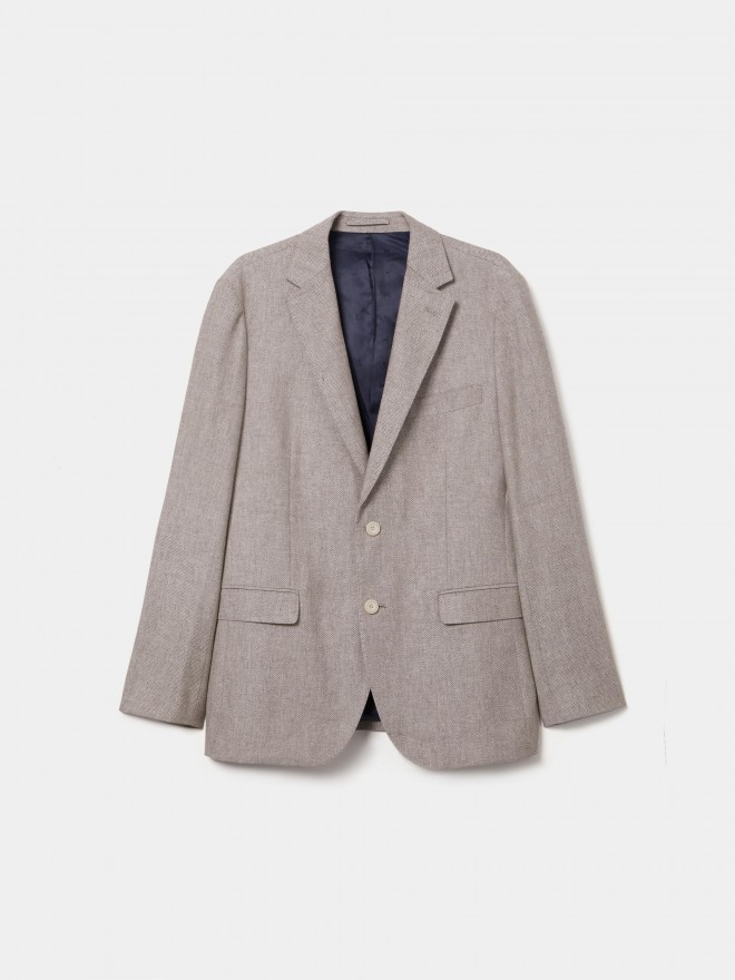 Regular fit blazer in linen