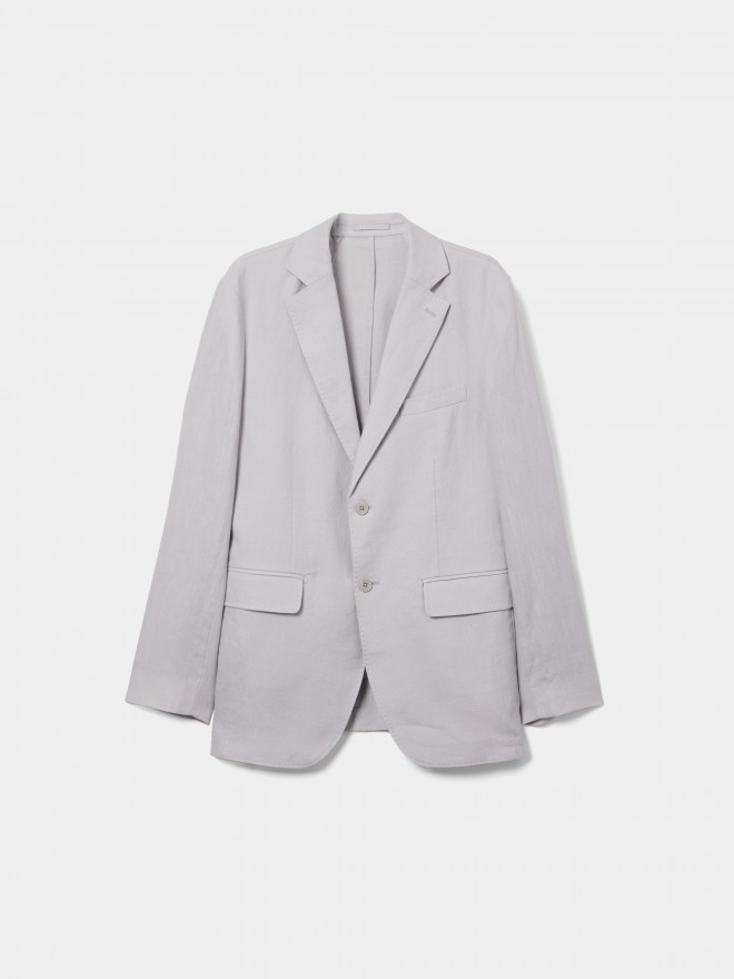 Regular fit linen blazer