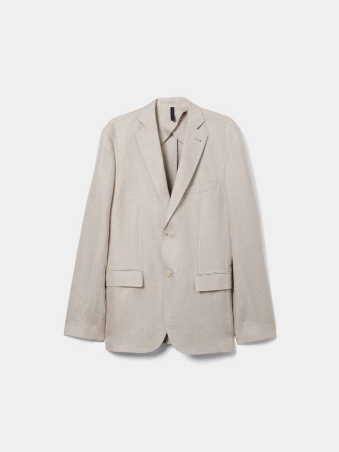 Slim fit blazer in linen and cotton Slim fit blazer in linen and cotton