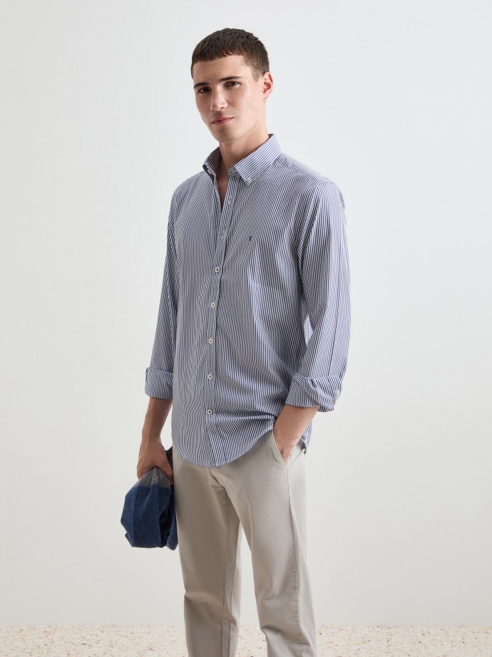 Striped cotton shirt main image 1