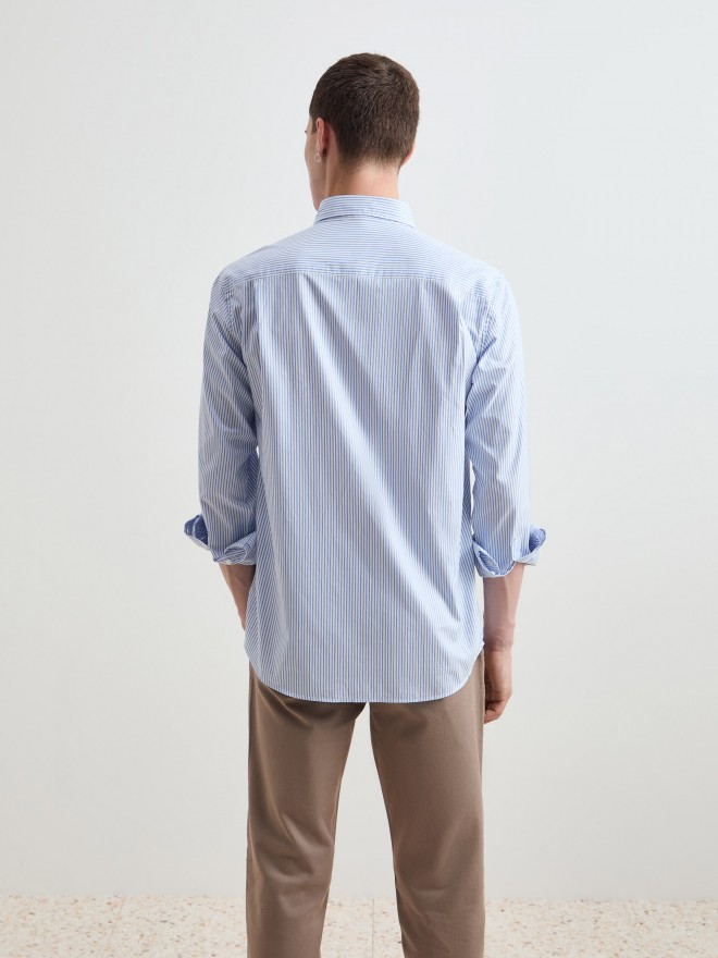 Camisa de algod�o �s riscas