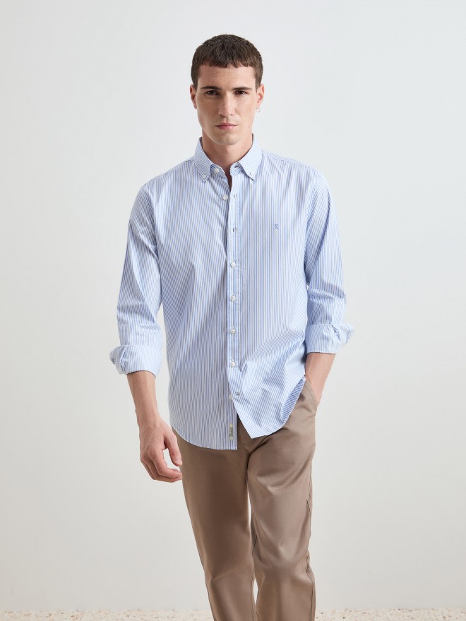 Camisa de algod�o �s riscas