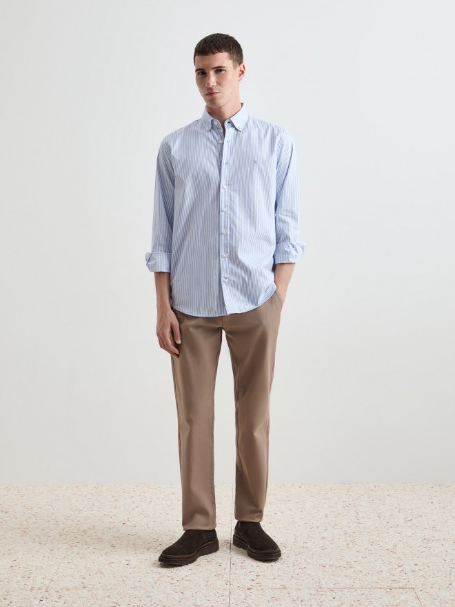 Camisa de algod�o �s riscas