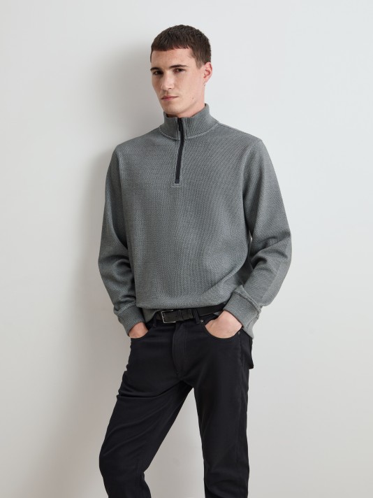 Sweater with placket
