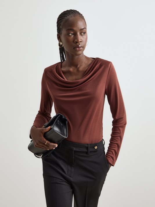 Draped sweater