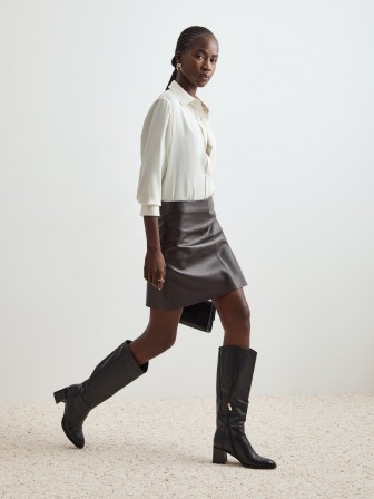 Short leather skirt Short leather skirt