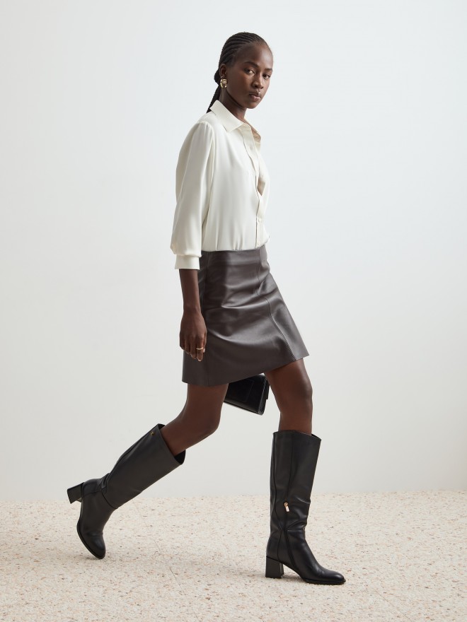 Short leather skirt Short leather skirt