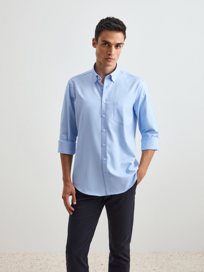Regular fit cotton shirt