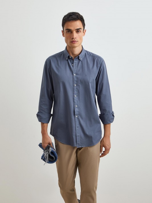 Regular fit cotton shirt