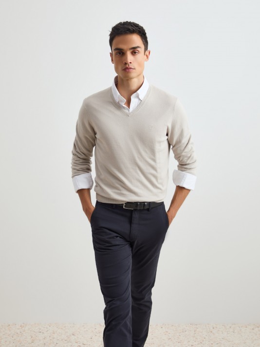 Pullover algod�o e caxemira