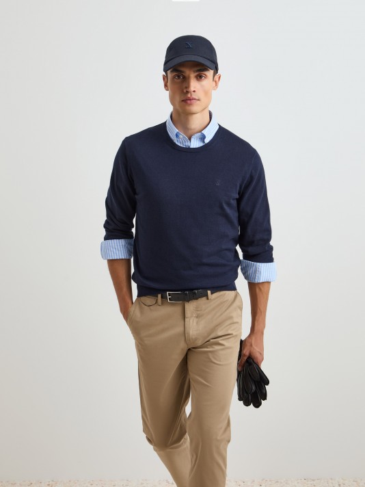 Pullover de algod�o e caxemira