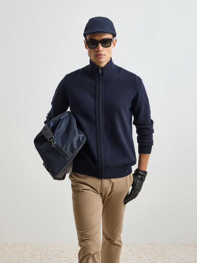 Wool knitted coat