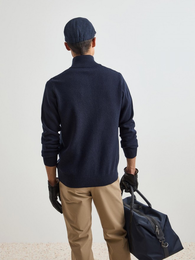 Wool knitted coat