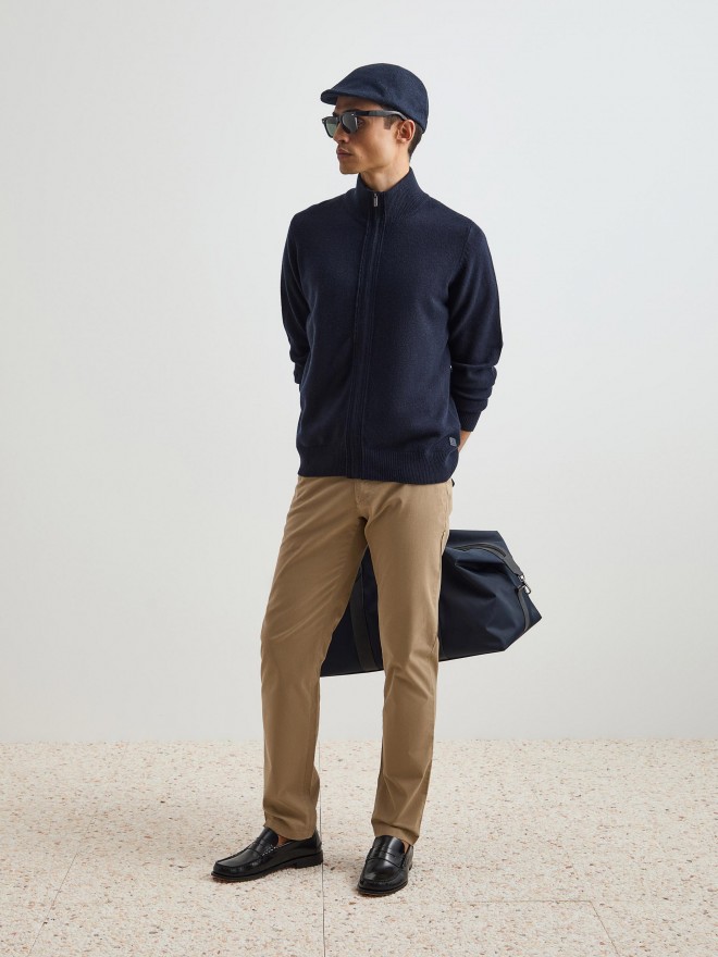 Wool knitted coat
