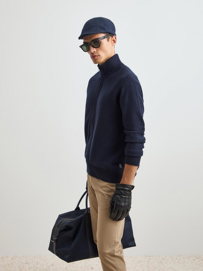 Wool knitted coat