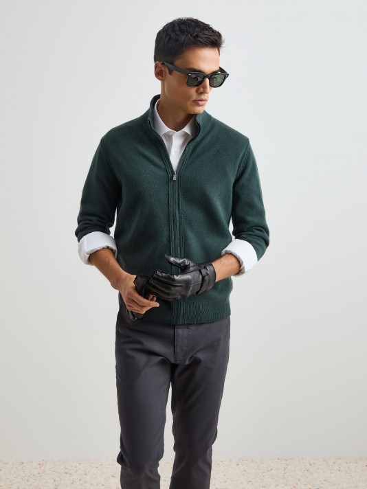 Wool knitted coat