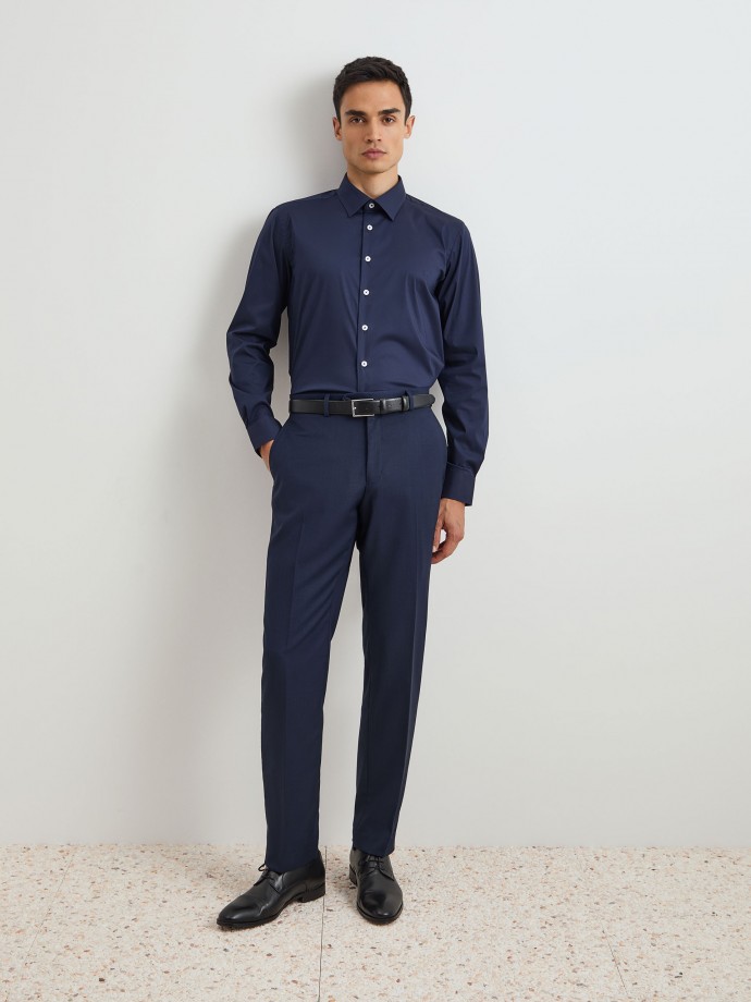 Camisa lisa slim fit