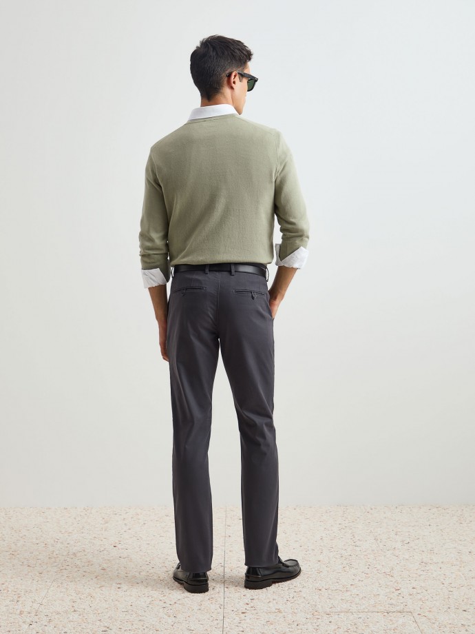 Twill chino pants