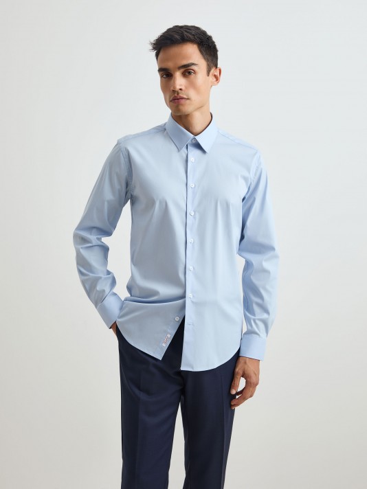 Slim fit plain shirt