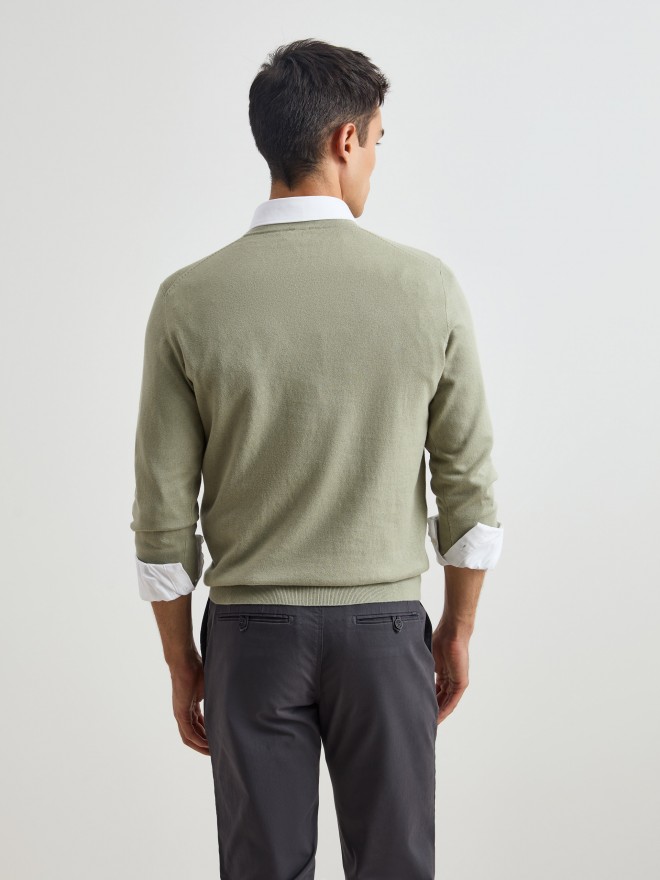 Pullover algodão e caxemira Pullover algodão e caxemira