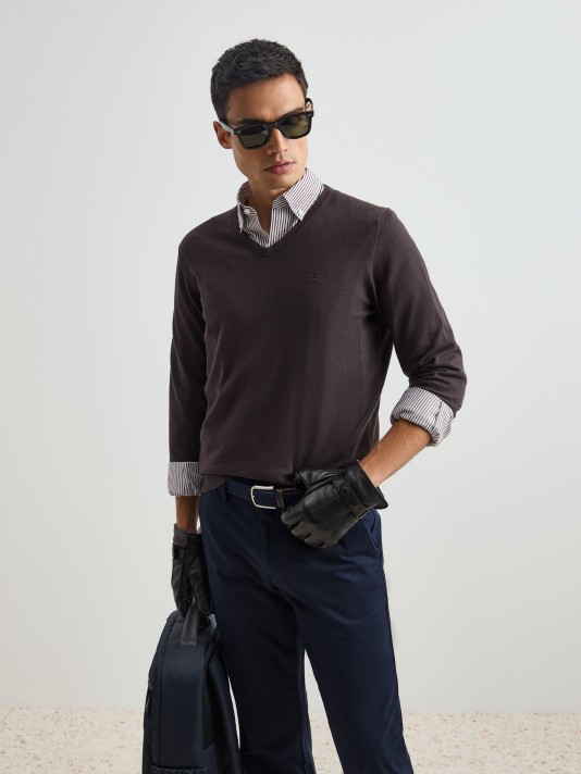 Pullover algod�o e caxemira