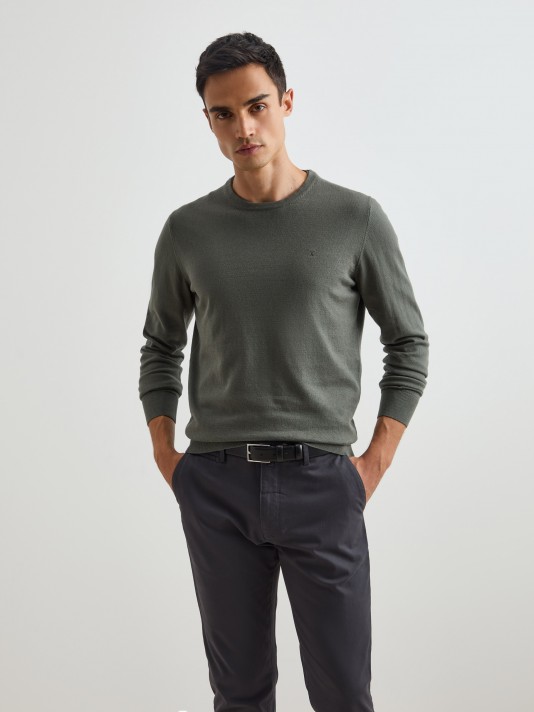 Cotton and cashmere pullover