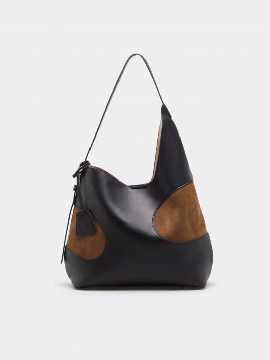 Two-tone shoulder bag
