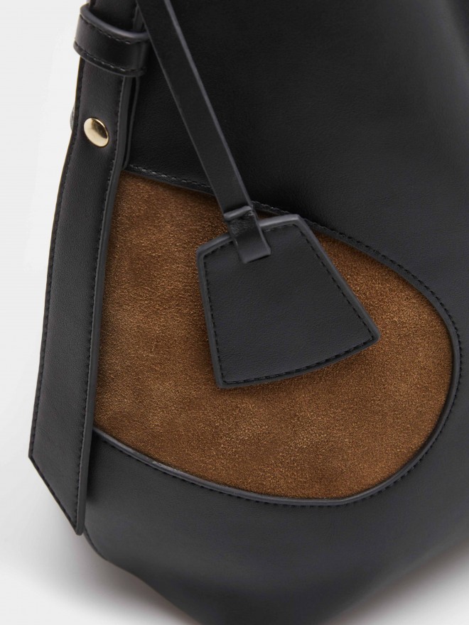 Two-tone shoulder bag