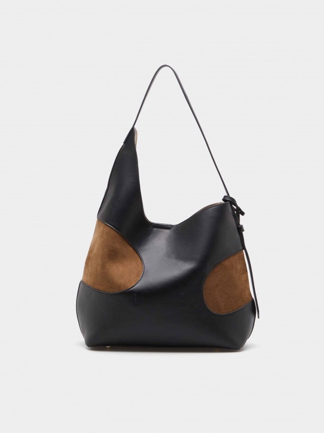 Two-tone shoulder bag