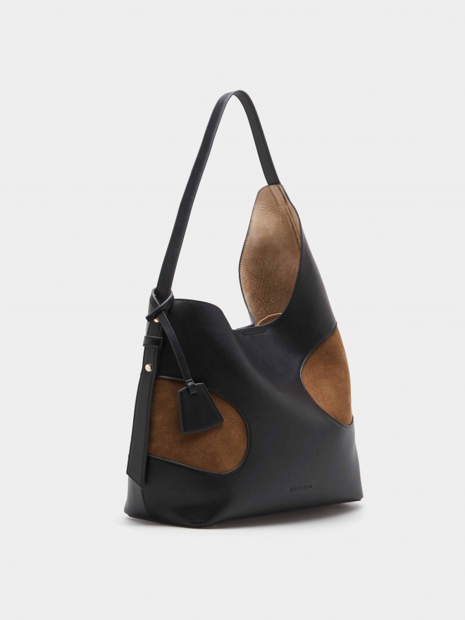 Two-tone shoulder bag