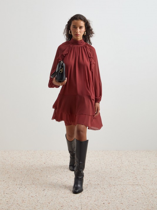 Vestido corto fluido