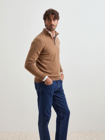 Camisola com carcela em lã Camisola com carcela em lã