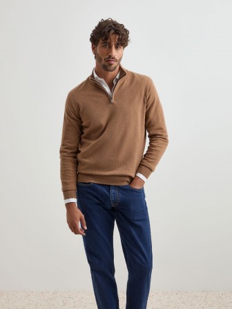 Camisola com carcela em lã Camisola com carcela em lã