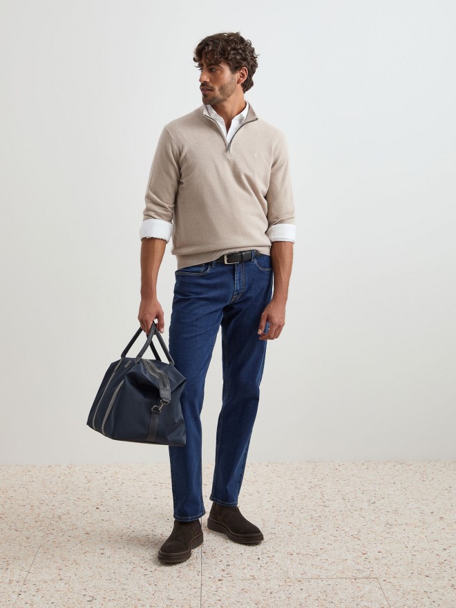 Camisola com carcela em lã Camisola com carcela em lã
