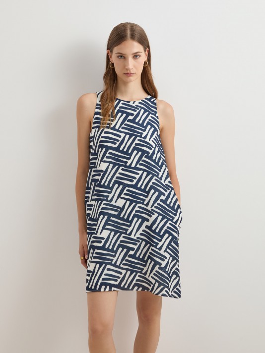 Vestido curto estampado